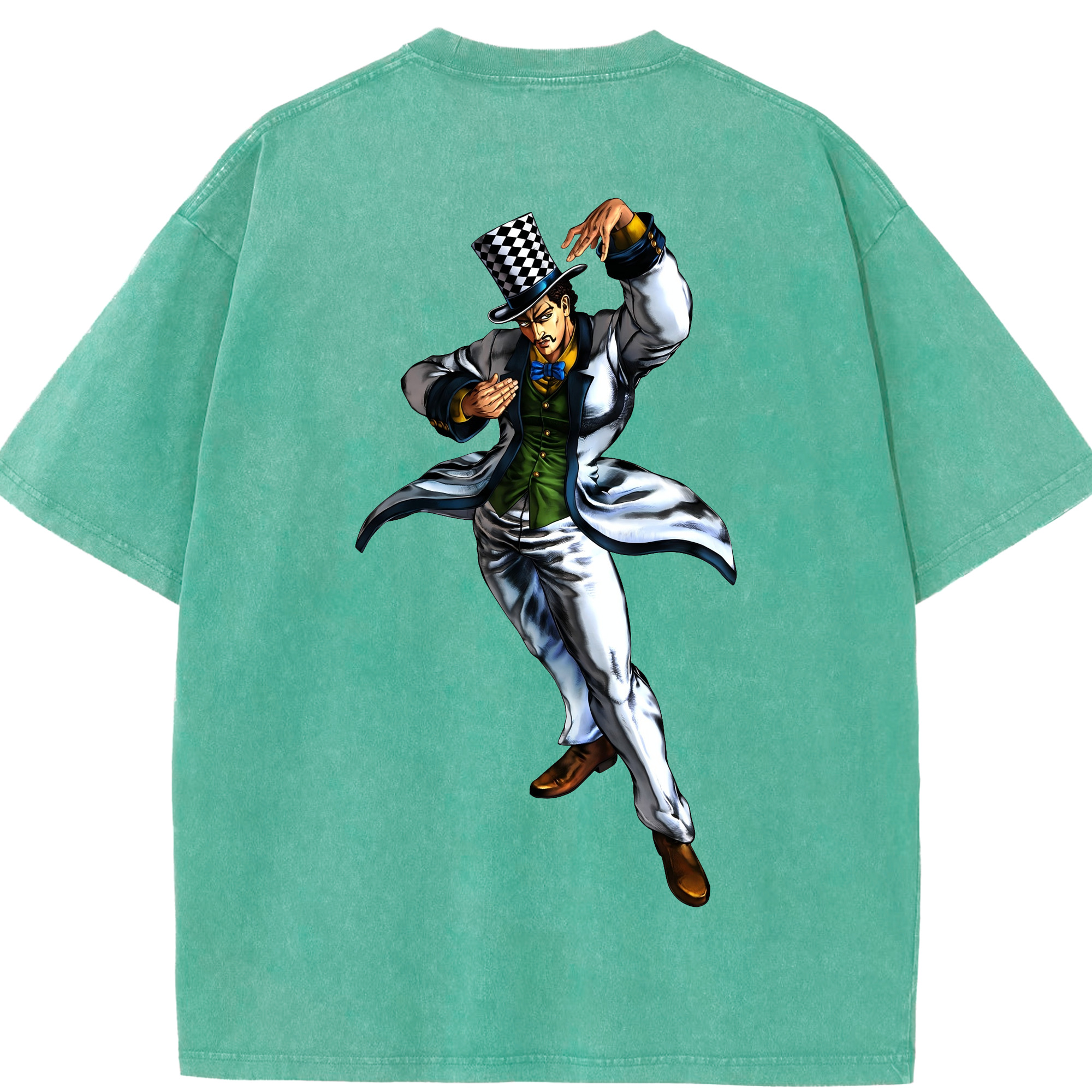 （画像用） ジョジョの奇妙な冒険 ウィル?アントニオ?ツェペリ JoJo's Bizarre Adventure Will Anthonio Zeppeli 綿100% ヴィンテージ風 半袖Tシャツ（背面プリント）